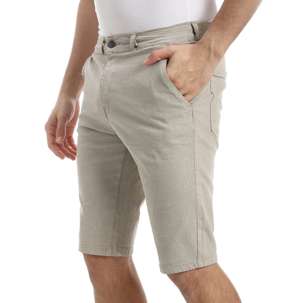 Beige_Regular_Fit_Gabardine_Shorts