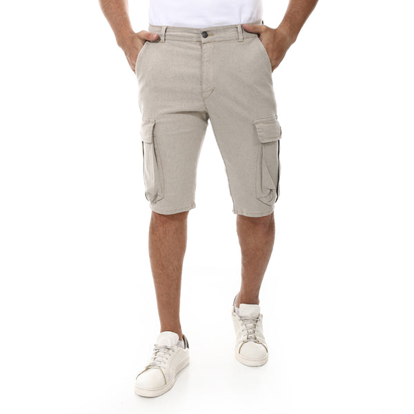 Gabardine_With_Pockets_Men's_Short_-_Beige