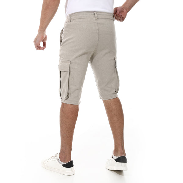 Gabardine_With_Pockets_Men's_Short_-_Beige