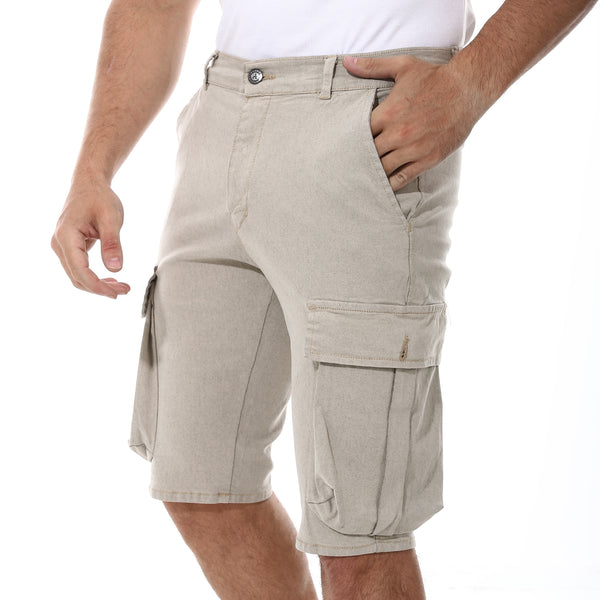 Gabardine_With_Pockets_Men's_Short_-_Beige