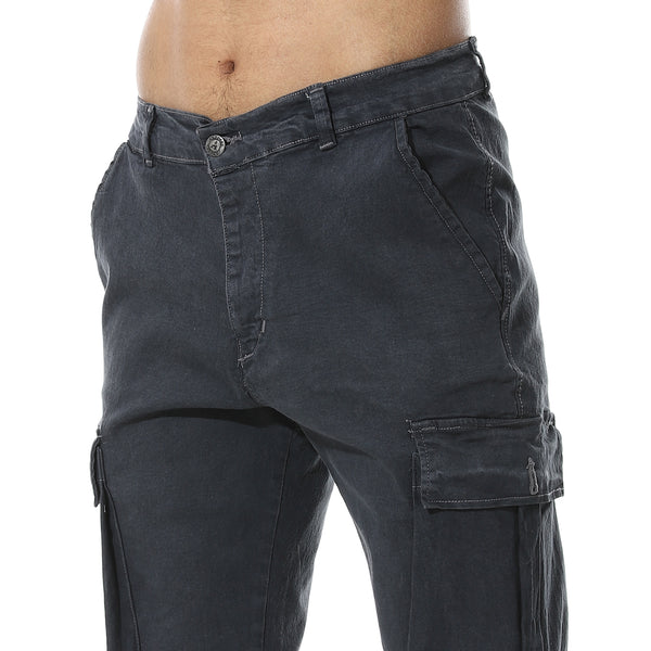 Casual_Zipper_&_Button_Cargo_Short_-_Grey