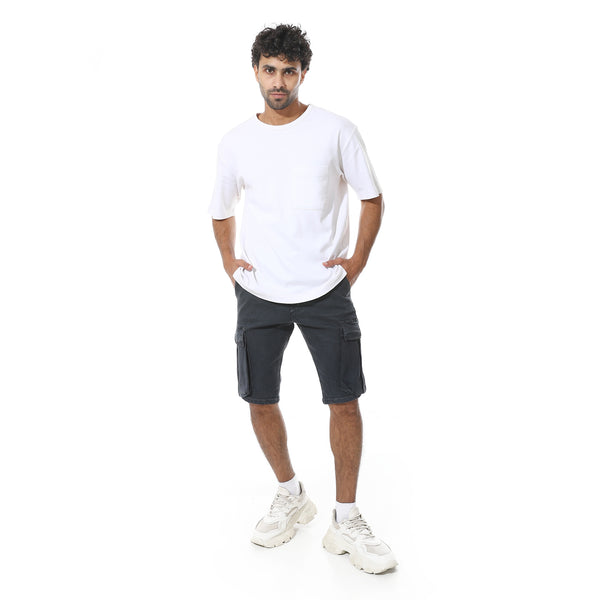 Casual_Zipper_&_Button_Cargo_Short_-_Grey