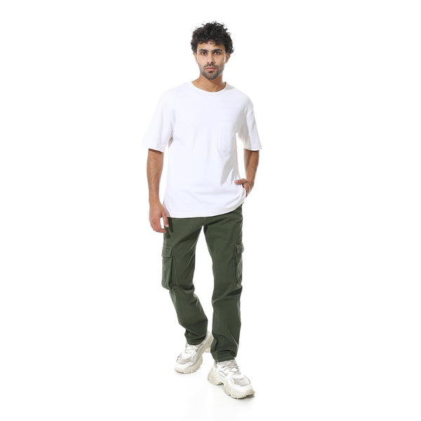 Cargo_Elastic_Waist_With_Drawstring_Pants_-_Olive