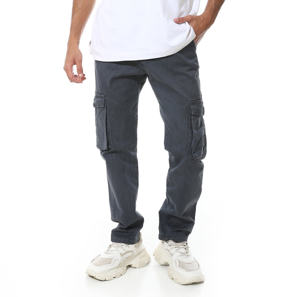 Cargo_Dark_Grey_Casual_Pants_With_Pockets