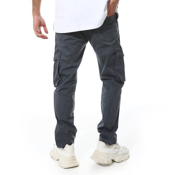 Cargo_Dark_Grey_Casual_Pants_With_Pockets