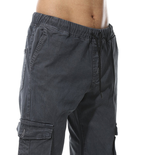 Cargo_Dark_Grey_Casual_Pants_With_Pockets