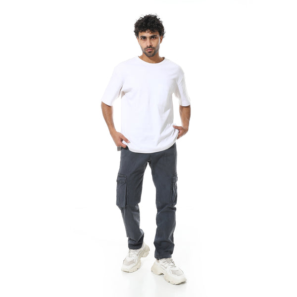 Cargo_Dark_Grey_Casual_Pants_With_Pockets
