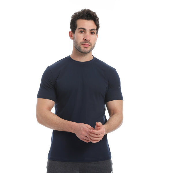 Solid_Round_Neck_T-Shirt_-_Navy_Blue