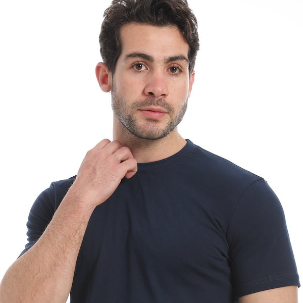 Solid_Round_Neck_T-Shirt_-_Navy_Blue