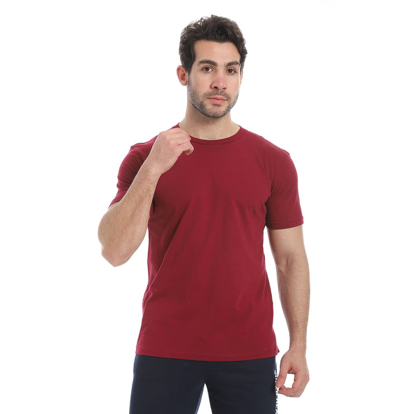 Solid_Round_Neck_T-Shirt_-_Burgundy
