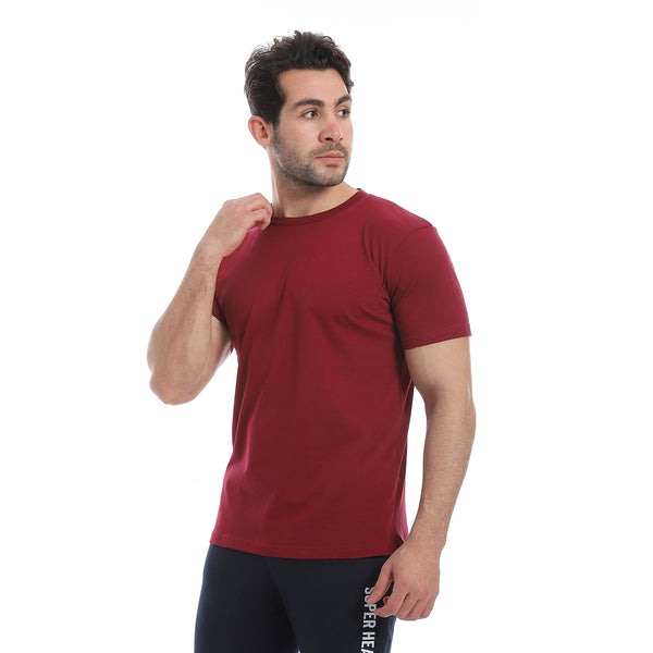 Solid_Round_Neck_T-Shirt_-_Burgundy