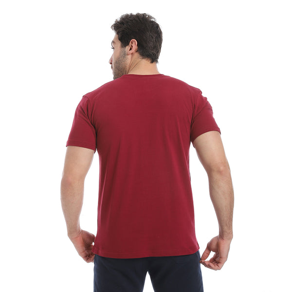 Solid_Round_Neck_T-Shirt_-_Burgundy