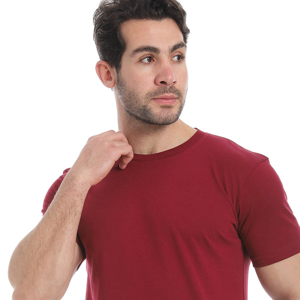Solid_Round_Neck_T-Shirt_-_Burgundy