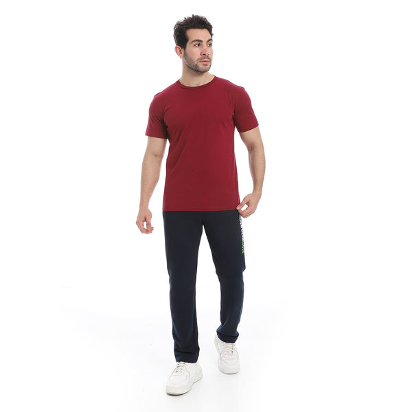 Solid_Round_Neck_T-Shirt_-_Burgundy