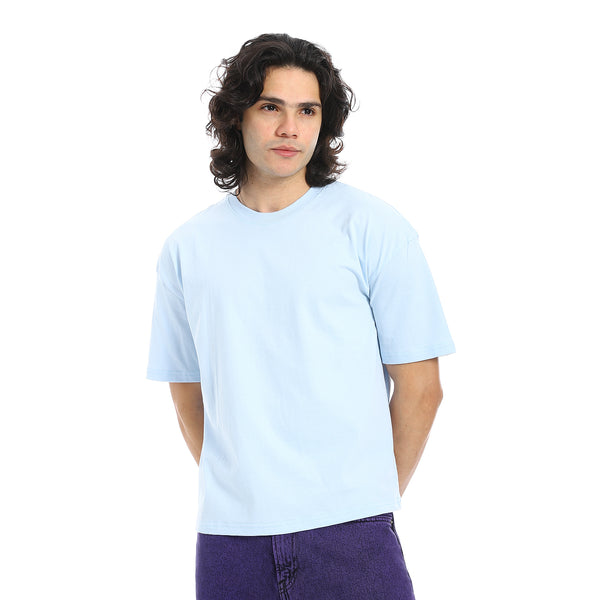 Light_Baby_Blue_Crew_Neck_Short_Sleeves_T-Shirt