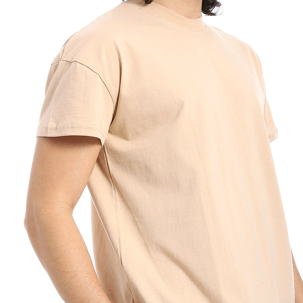 Beige_Crew_Neck_Short_Sleeves_T-Shirt