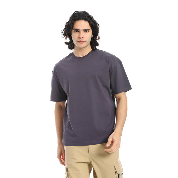 Lead_Grey_Crew_Neck_Short_Sleeves_T-Shirt