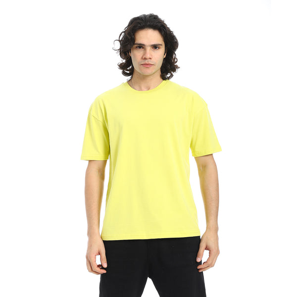Yellow_Crew_Neck_Short_Sleeves_T-Shirt