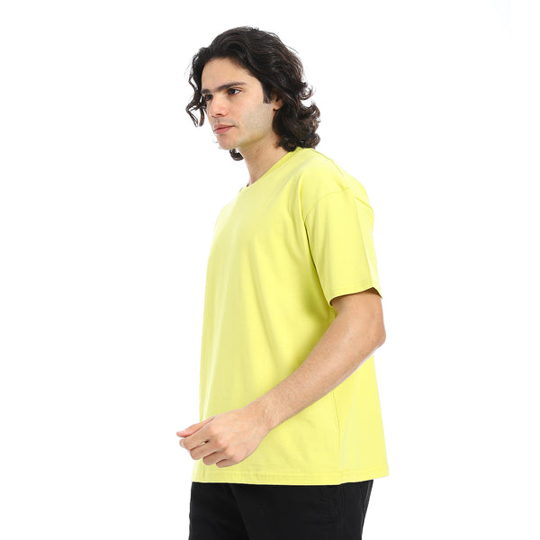Yellow_Crew_Neck_Short_Sleeves_T-Shirt