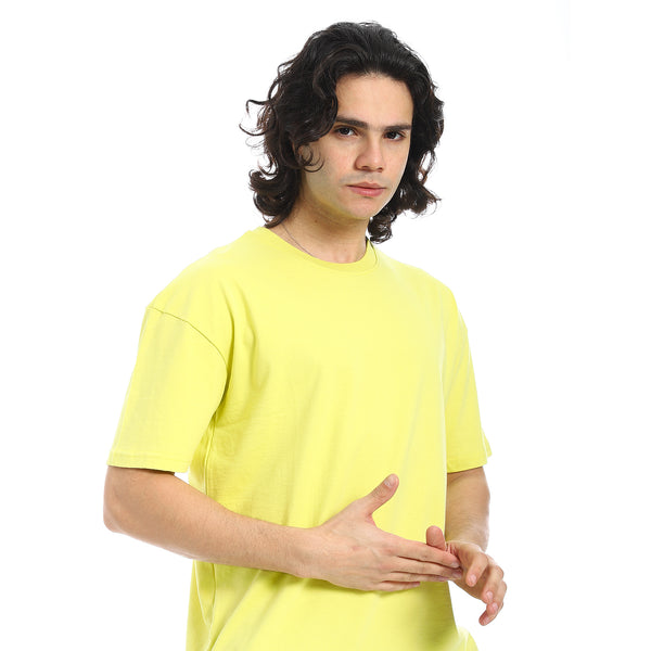 Yellow_Crew_Neck_Short_Sleeves_T-Shirt