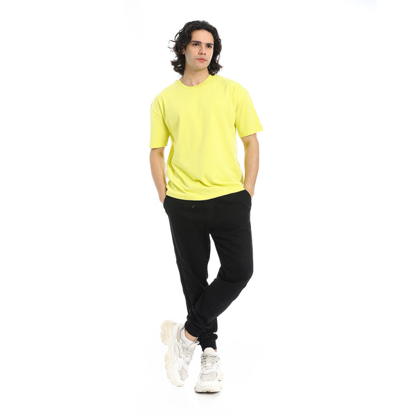 Yellow_Crew_Neck_Short_Sleeves_T-Shirt