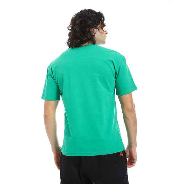Green_Crew_Neck_Short_Sleeves_T-Shirt