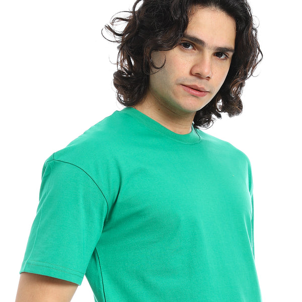 Green_Crew_Neck_Short_Sleeves_T-Shirt