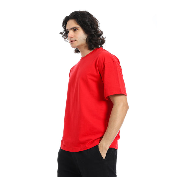 Red_Crew_Neck_Short_Sleeves_T-Shirt