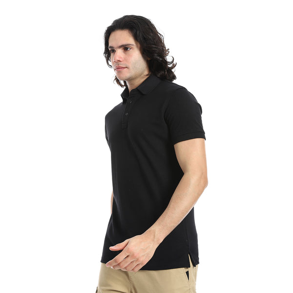 Pique_Pattern_Short_Sleeves_rose_Polo_Shirt