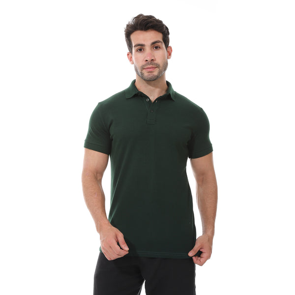 Turn_Down_Collar_Pique_Polo_Shirt-Dark_Green