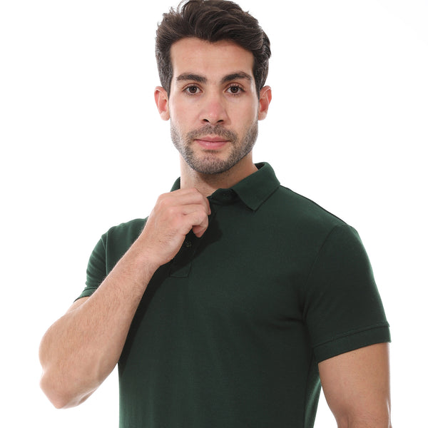 Turn_Down_Collar_Pique_Polo_Shirt-Dark_Green