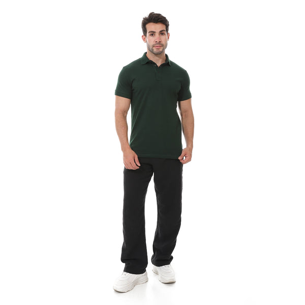 Turn_Down_Collar_Pique_Polo_Shirt-Dark_Green