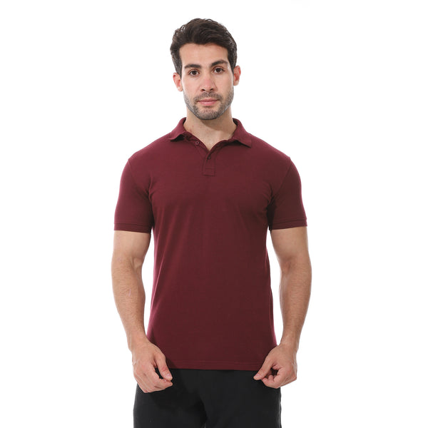 Basic_Polo_Cotton_Men's_Shirt_-_Burgundy