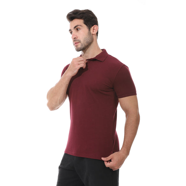Basic_Polo_Cotton_Men's_Shirt_-_Burgundy