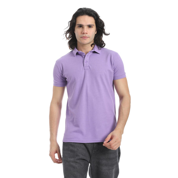 Turn_Down_Collar_Pique_Lilac_Polo_Shirt