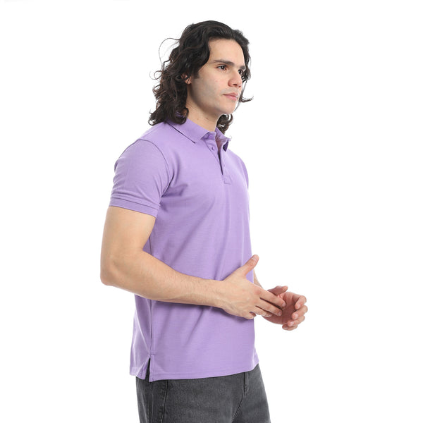 Turn_Down_Collar_Pique_Lilac_Polo_Shirt