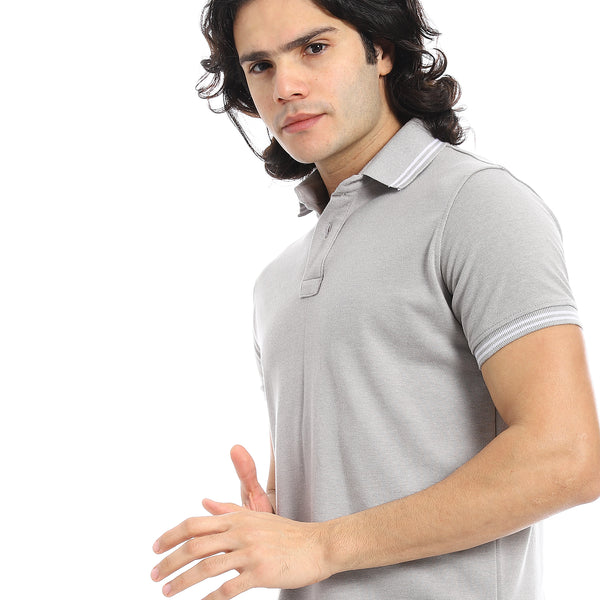 Elite_Stripe_Pique_Polo_Shirt_-_Silver_Grey