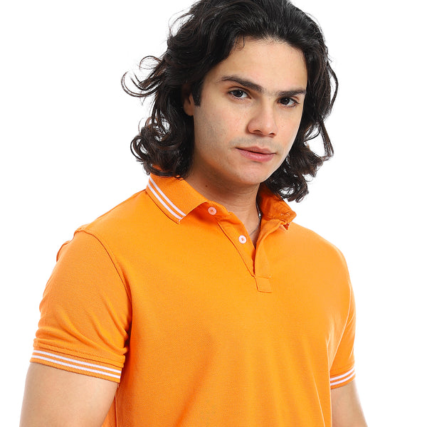 Elite_Stripe_Pique_Polo_Shirt_-_Orange