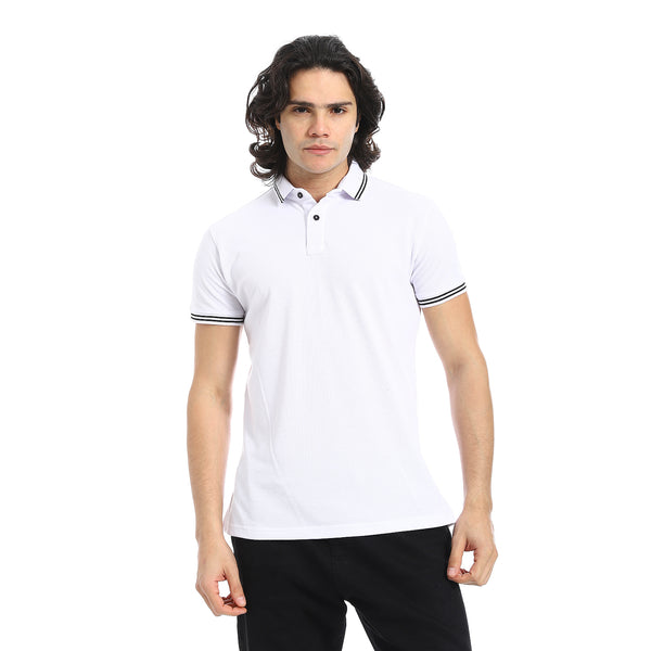 Elite_Stripe_Pique_Polo_Shirt_-_White