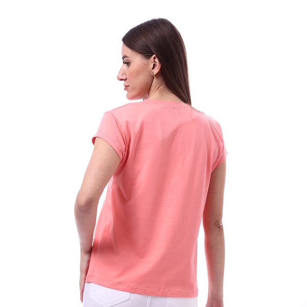 Woman_Solid_Tee_with_Half_Sleeves_-_Simon