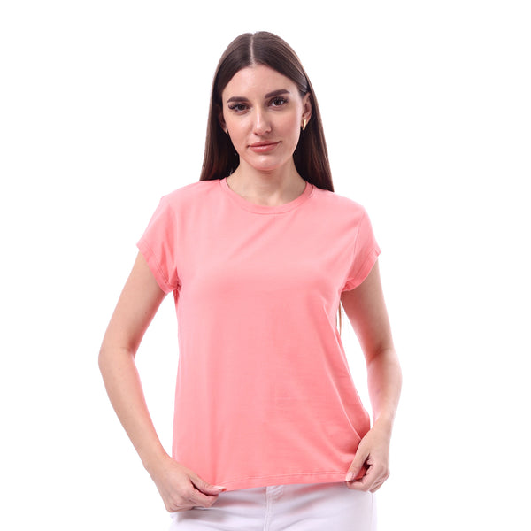 Woman_Solid_Tee_with_Half_Sleeves_-_Simon