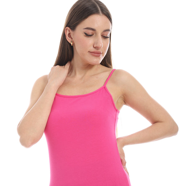 Fuchsia_Spaghetti_Sleeves_Slip_On_Top
