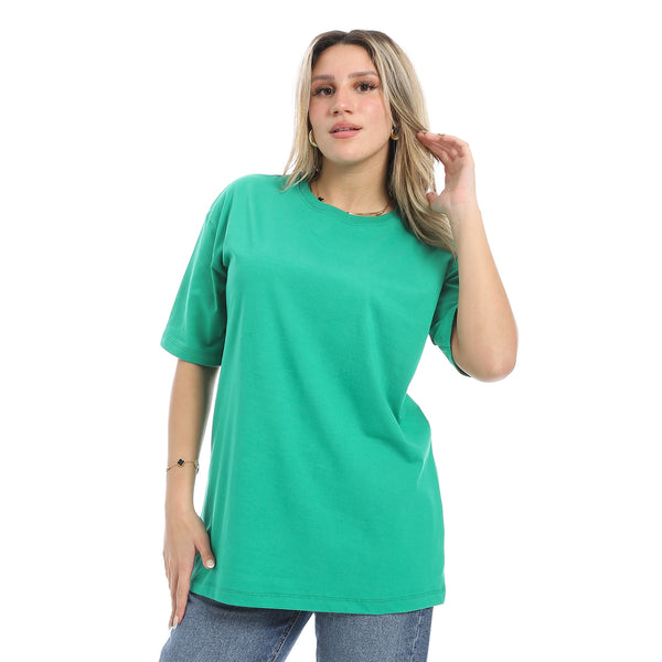Oversized_Plain_Cotton_T-Shirt_-_Green
