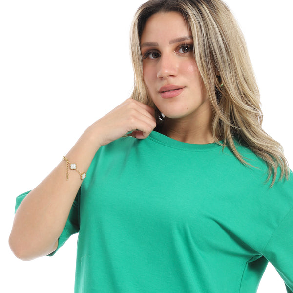 Oversized_Plain_Cotton_T-Shirt_-_Green