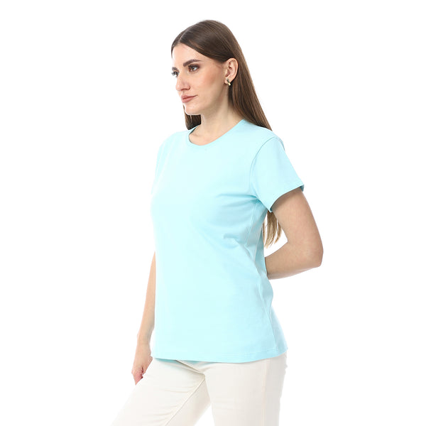 Sky_Blue_Plain_Cotton_Short_Sleeves_T-Shirt