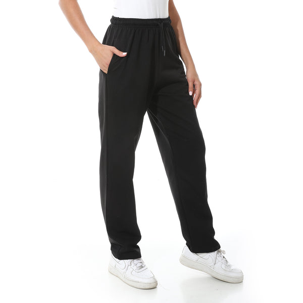 Cotton_Elastic_Waist_Comfy_Black_Pants