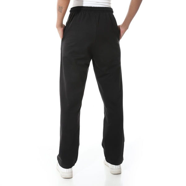 Cotton_Elastic_Waist_Comfy_Black_Pants
