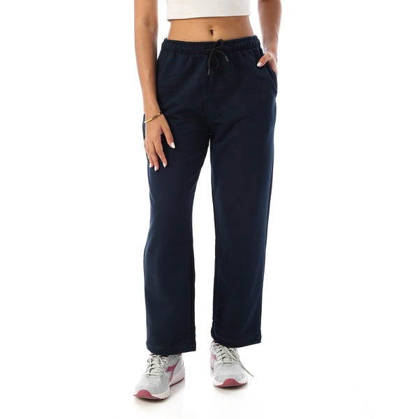 Slash_Pockets_Cotton_Elastic_Waist_Pants_-_Navy_Blue