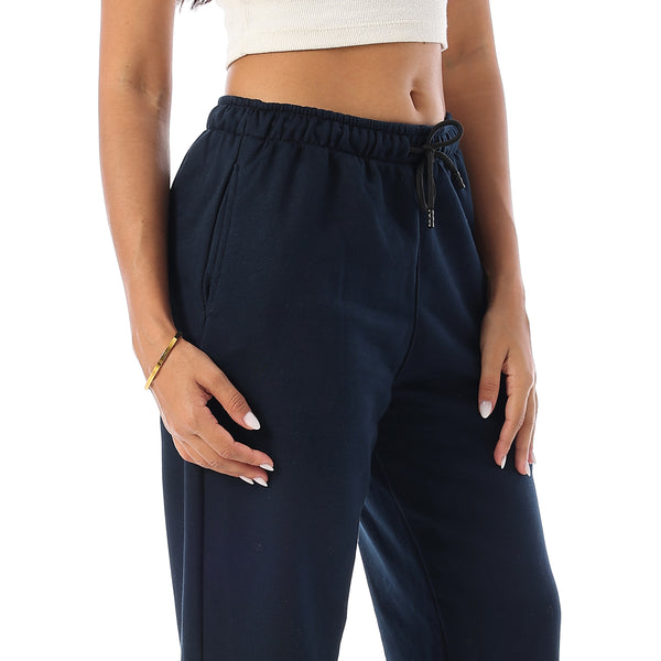 Slash_Pockets_Cotton_Elastic_Waist_Pants_-_Navy_Blue