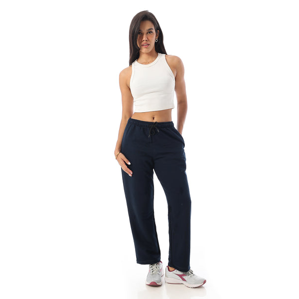 Slash_Pockets_Cotton_Elastic_Waist_Pants_-_Navy_Blue